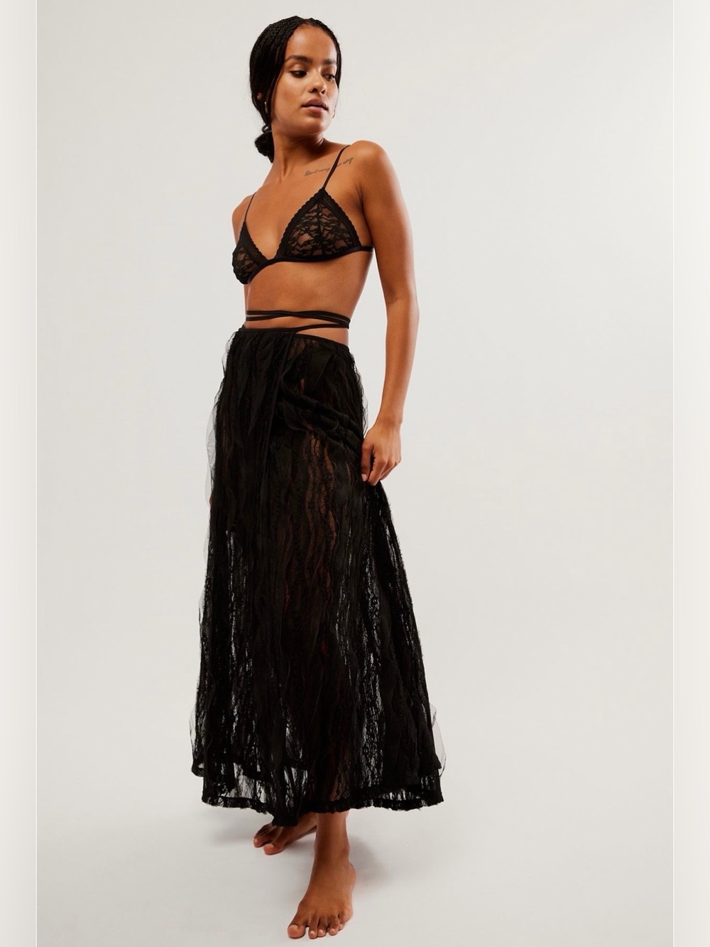 Free people feel the music half slip maxi length